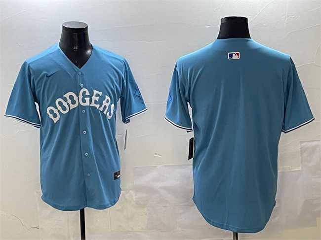 Men%27s Los Angeles Dodgers Blank Light Blue Limited Stitched Jersey